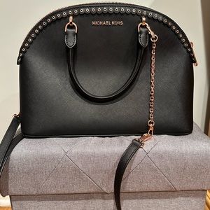 Michael Kors Black & Rose Gold Satchel